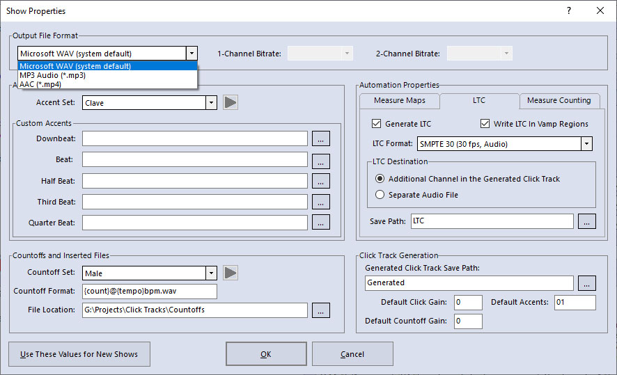 Click Builder Properties